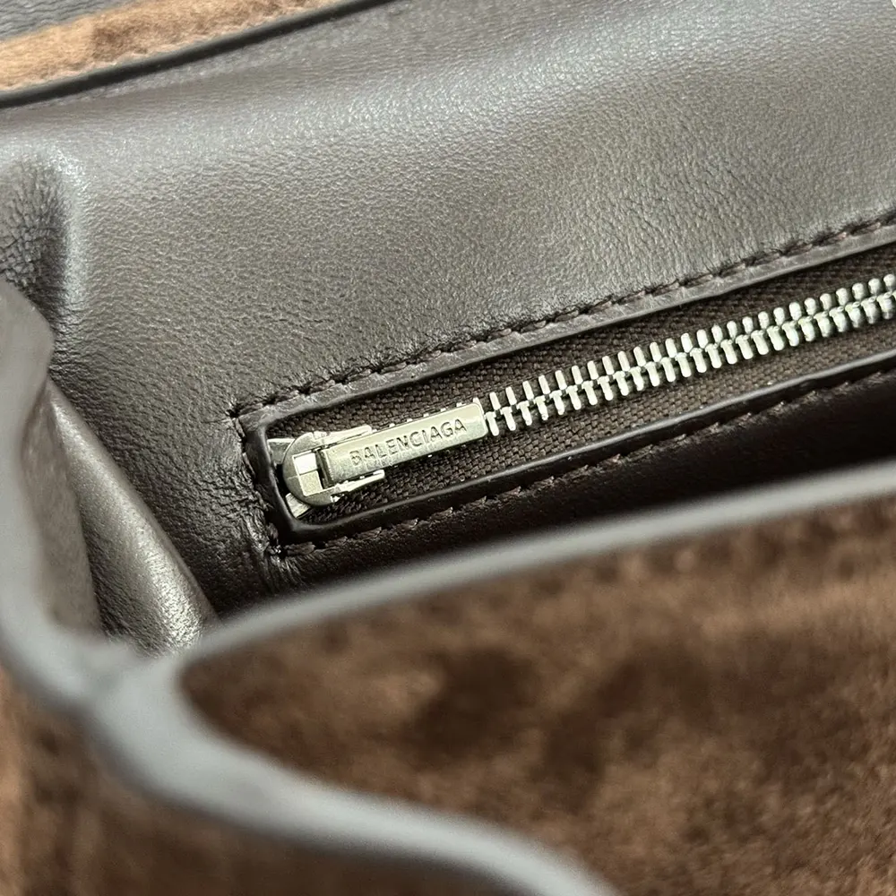 Balenciaga Women Rodeo Handbag Small In Light Espresso Waxed Suede Calfskin and Smooth Calfskin 9 Balenciaga Women Rodeo Handbag Small In Light Espresso Waxed Suede Calfskin and Smooth Calfskin