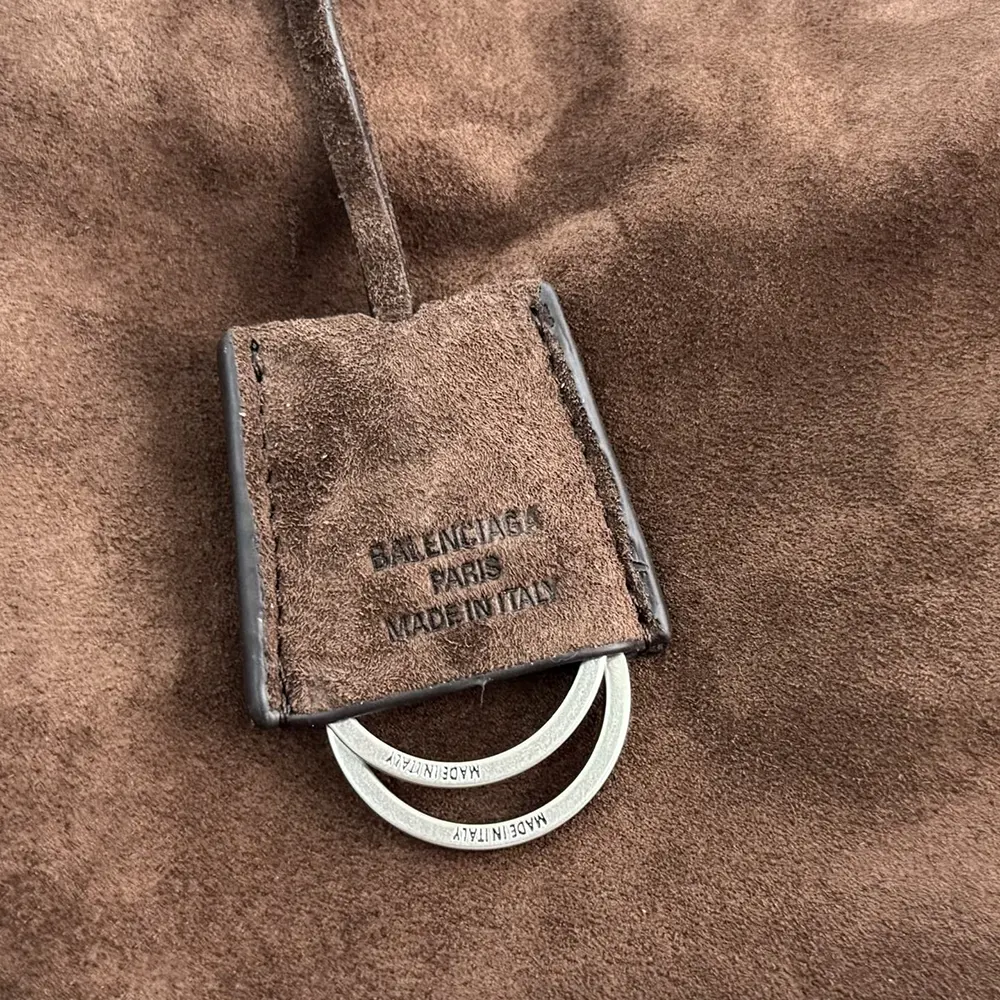 Balenciaga Women Rodeo Handbag Small In Light Espresso Waxed Suede Calfskin and Smooth Calfskin 8 Balenciaga Women Rodeo Handbag Small In Light Espresso Waxed Suede Calfskin and Smooth Calfskin