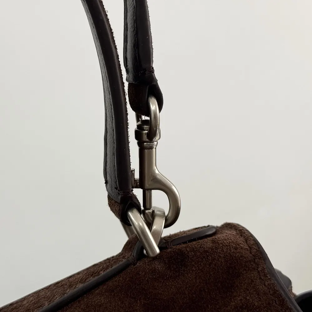 Balenciaga Women Rodeo Handbag Small In Light Espresso Waxed Suede Calfskin and Smooth Calfskin 14 Balenciaga Women Rodeo Handbag Small In Light Espresso Waxed Suede Calfskin and Smooth Calfskin