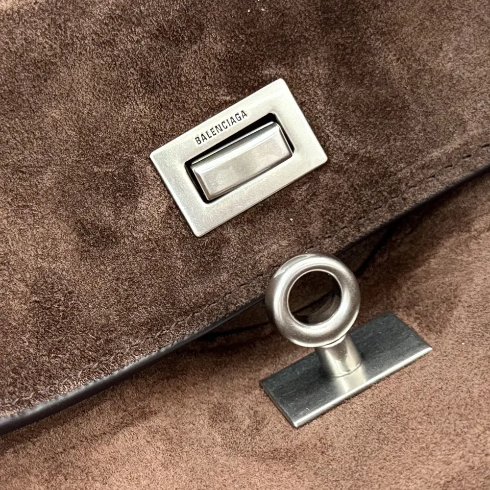 Balenciaga Women Rodeo Handbag Small In Light Espresso Waxed Suede Calfskin and Smooth Calfskin 12 Balenciaga Women Rodeo Handbag Small In Light Espresso Waxed Suede Calfskin and Smooth Calfskin