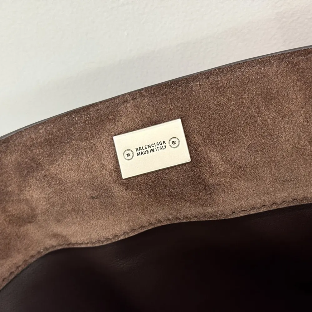 Balenciaga Women Rodeo Handbag Small In Light Espresso Waxed Suede Calfskin and Smooth Calfskin 11 Balenciaga Women Rodeo Handbag Small In Light Espresso Waxed Suede Calfskin and Smooth Calfskin