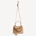 Balenciaga Women Rodeo Handbag Small In latte Smooth Calfskin Aged-gold Hardware