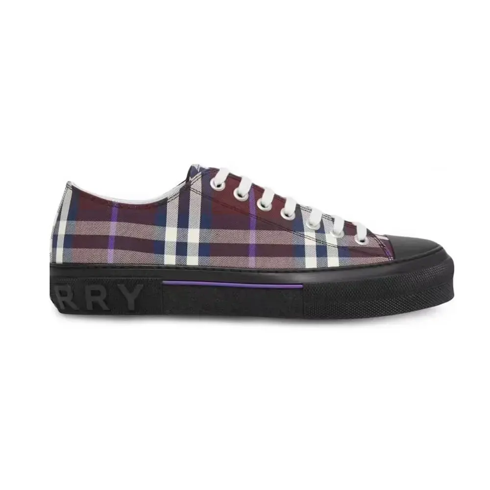 Burberry Unisex Check Sneakers-Black 80497451