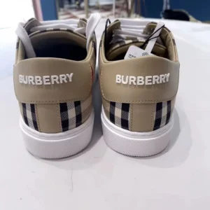 Burberry Unisex Check and Leather Sneakers-80497771