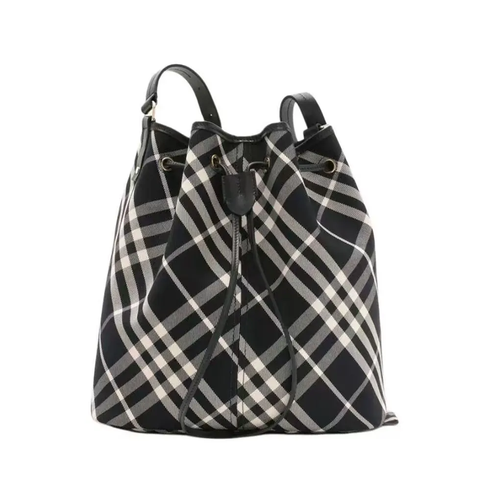 Burberry Women Medium Check Drawstring Pouch
