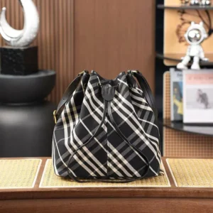 Burberry Women Medium Check Drawstring Pouch