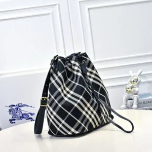 Burberry Women Medium Check Drawstring Pouch