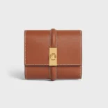 Celine Women Small Trifold Wallet 16 in Satinated Calfskin-Brown