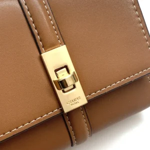 Celine Women Small Trifold Wallet 16 in Satinated Calfskin-Brown