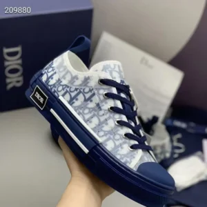 Dior Unisex B23 League Low-Top Sneaker Blue Dior Oblique Canvas