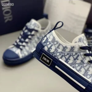 Dior Unisex B23 League Low-Top Sneaker Blue Dior Oblique Canvas
