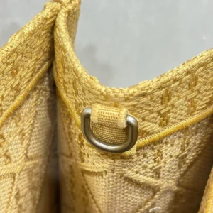 Dior Women Large Dior Book Tote Natural Raffia-Effect Cannage Embroidery M1349OEQY