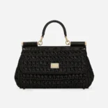 Dolce Gabbana D&G Women Elongated Sicily Handbag-Black BB7652A