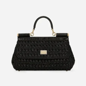 Dolce Gabbana D&G Women Elongated Sicily Handbag-Black BB7652A