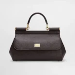 Dolce Gabbana D&G Women Medium Sicily Handbag in Dauphine Ccalfskin-Purple