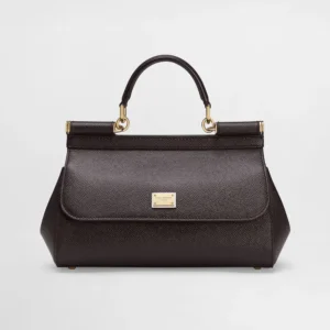 Dolce Gabbana D&G Women Medium Sicily Handbag in Dauphine Ccalfskin-Purple
