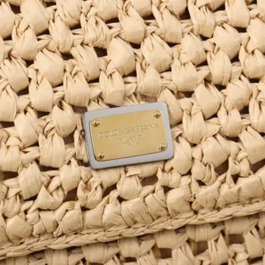 Dolce Gabbana D&G Women Mini Sicily Handbag in Crochet Raffia BB7116A