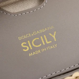 Dolce Gabbana D&G Women Small Sicily Handbag in Crochet Raffia BB6003A