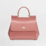 Dolce Gabbana D&G Women Small Sicily Handbag in Patent Leather-Pink
