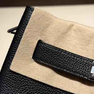 Hermes Unisex Togo So Kelly 22 Palladium Hardware-Black