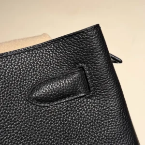 Hermes Unisex Togo So Kelly 22 Palladium Hardware-Black