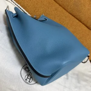 Hermes Unisex Togo So Kelly 22 Palladium Hardware-Blue