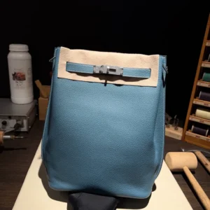 Hermes Unisex Togo So Kelly 22 Palladium Hardware-Blue