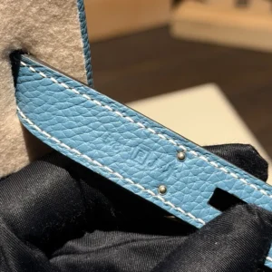 Hermes Unisex Togo So Kelly 22 Palladium Hardware-Blue