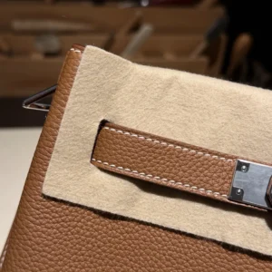 Hermes Unisex Togo So Kelly 22 Palladium Hardware-Brown