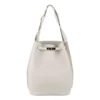 Hermes Unisex Togo So Kelly 22 Palladium Hardware-White