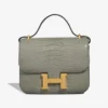 Hermes Women Constance 18 Matte Alligator Gris Cement-Grey