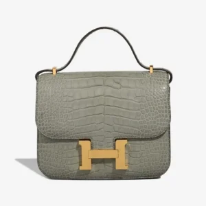 Hermes Women Constance 18 Matte Alligator Gris Cement-Grey