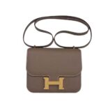 Hermes Women Constance 19 Bag Epsom Leather-GreyGold