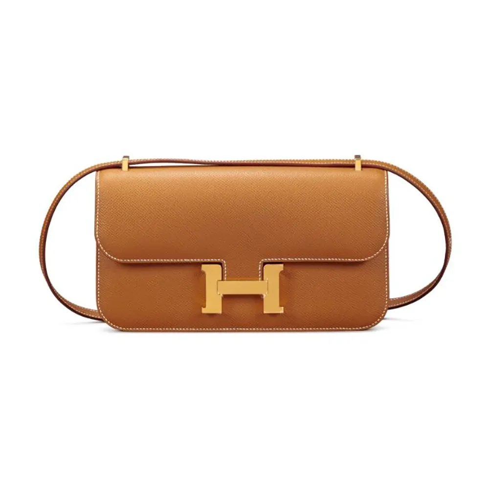 Hermes Women Constance Elan Epsom Gold-Brown