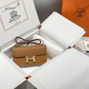 Hermes Women Constance Elan Epsom Gold-Brown