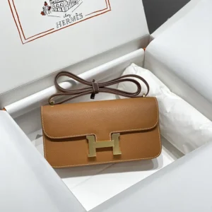 Hermes Women Constance Elan Epsom Gold-Brown