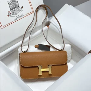 Hermes Women Constance Elan Epsom Gold-Brown