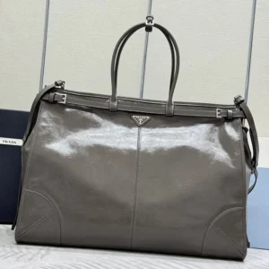 Prada Unisex Bonnie Leather Tote Bag-Clay 2VG1282CYR