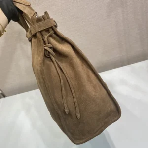 Prada Unisex Bonnie Suede Tote Bag-Cinnamon 2VG1282C4S