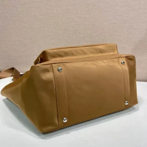 Prada Unisex Re-Nylon Baby Bag with Triangle Logo-Brown