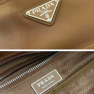 Prada Unisex Re-Nylon Baby Bag with Triangle Logo-Brown