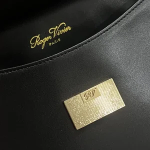 Roger Vivier Women Cabas Efflorescence Mini Bag in Leather-Black