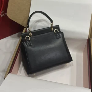 Roger Vivier Women Cabas Efflorescence Mini Bag in Leather-Black