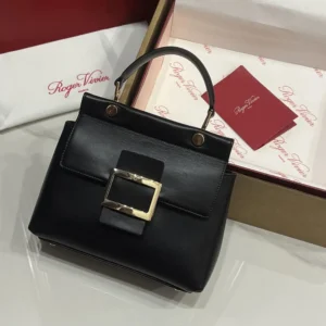 Roger Vivier Women Viv' Cabas Bag in Leather-Black RBWAMAA0150D8CB999