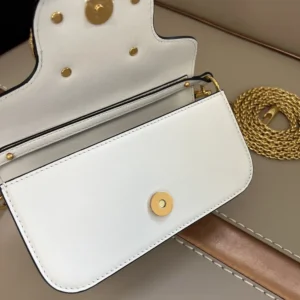 Valentino Women Garavani Locò Small Shoulder Bag In Calfskin With Jewel Logo