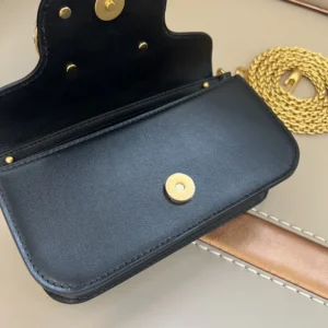 Valentino Women Garavani Locò Small Shoulder Bag In Calfskin With Jewel Logo-Black
