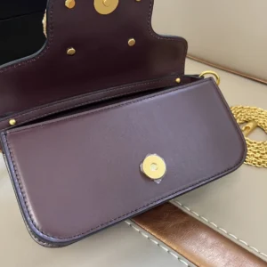 Valentino Women Garavani Locò Small Shoulder Bag In Calfskin With Jewel Logo-Maroon