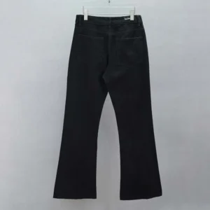 Balenciaga Men Flared Pants in Black Soft Hand Italian Denim-Black 790405TQ