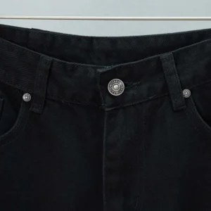 Balenciaga Men Flared Pants in Black Soft Hand Italian Denim-Black 790405TQ