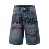 Balenciaga Men Folded Shorts in Dirty Vintage Blue